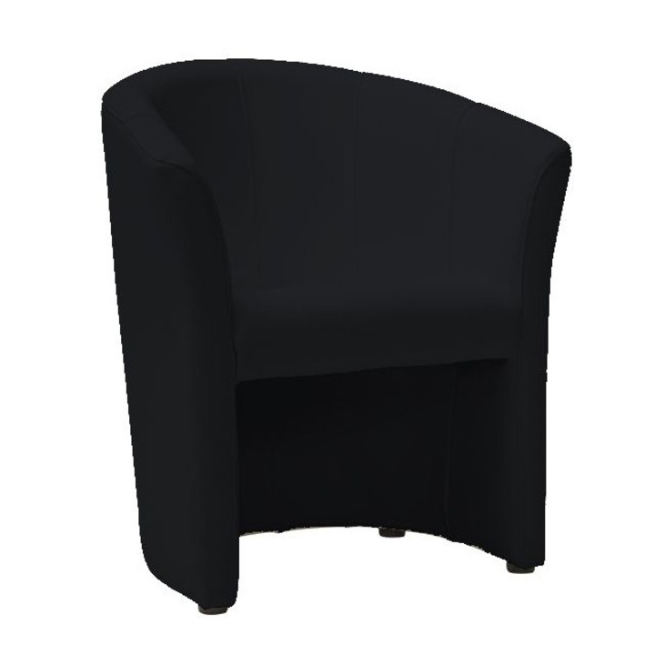 Fotoliu negru din piele ecologica Wenge The Home Collection