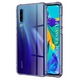 Husa pentru Huawei P30, SKYDDAR INNOVATION, Shockproof Clear Silicone, Silicon Slim, set cu sticker, Fumuriu