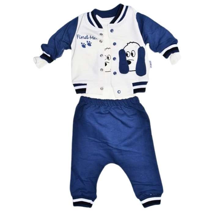 Compleu format din 3 piese, pentru baieti, Mini Junior 1401B, Bleumarin 122125