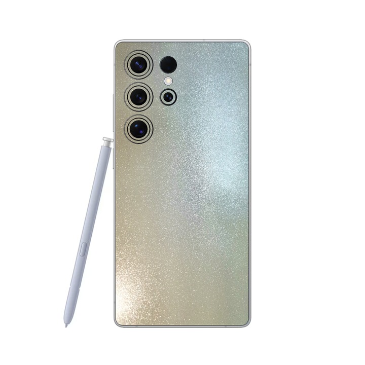 iSkinz фолио за Samsung Galaxy S25 Ultra - кристално бяла перла, 360° изрязване, пълно покритие с лепило, защита на гърба и страните