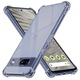 Husa pentru Google Pixel 7a, SKYDDAR INNOVATION, Shockproof Clear Silicone, Silicon Slim, set cu sticker, Fumuriu