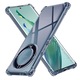 Husa pentru Honor Magic5 Lite, SKYDDAR INNOVATION, Shockproof Clear Silicone, Silicon Slim, set cu sticker, Fumuriu