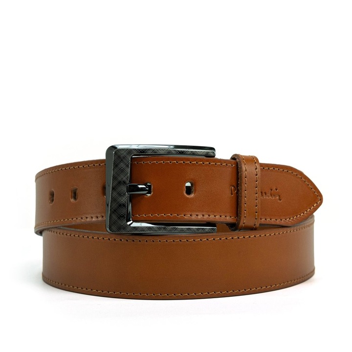 Curea din piele Pierre Cardin 6210, Alb si maro, One-Size