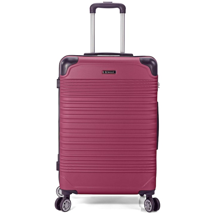 Benzi BZ 5817 nagyméretű gurulós táska, ABS, 76x47x27 cm, feladott poggyász, megerősített sarkok, zár, 4 dupla 360°-os kerék, fekete