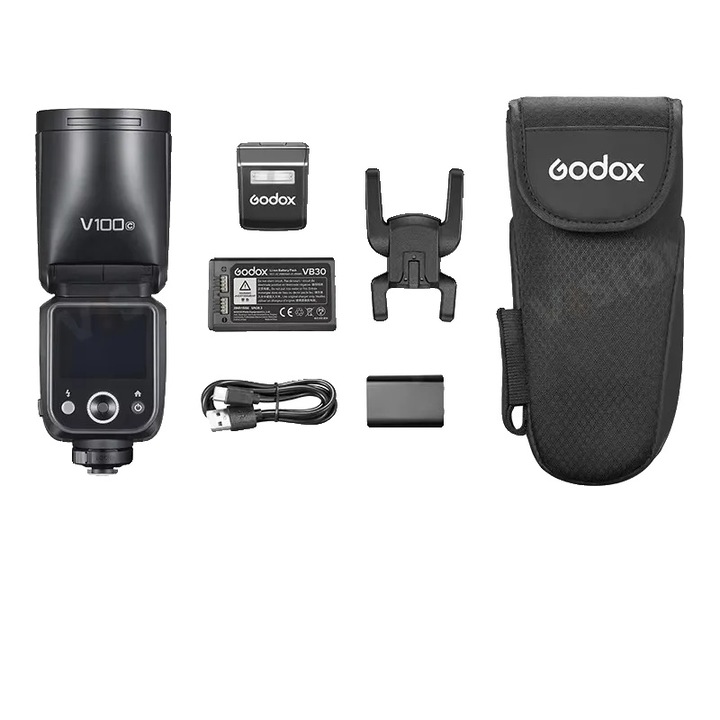 Flash foto V100, putere ajustabila, compatibilitate versatila, design compact, 10x15x22cm GODOX