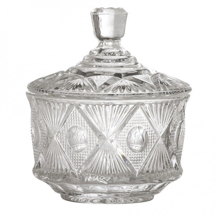 Borcan cu capac transparent din sticla 460 ml Ninya Bloomingville