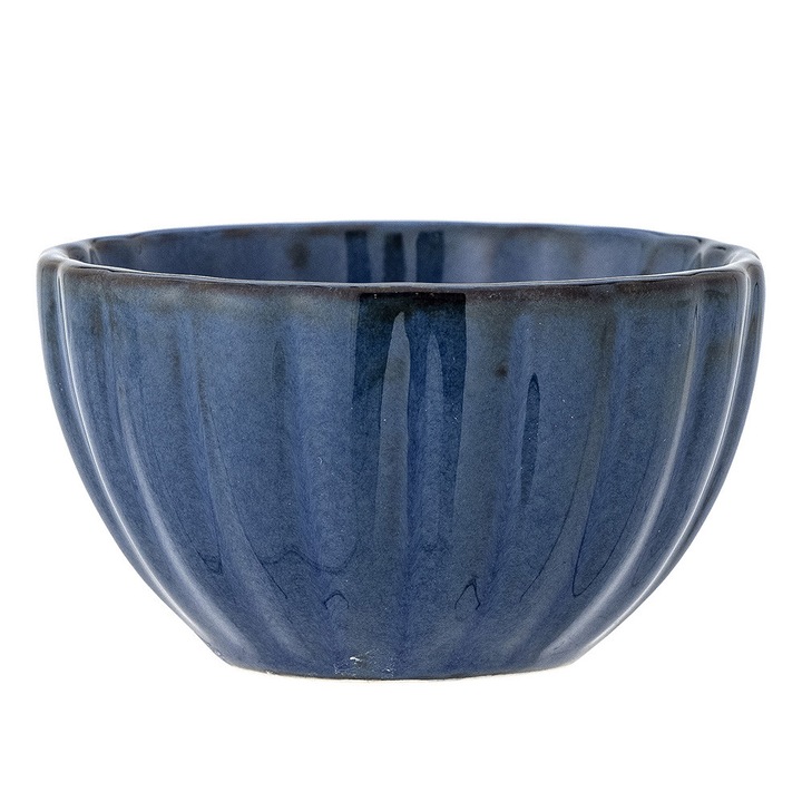 Bol ceramic Latina Bloomingville, albastru inchis, 165 ml