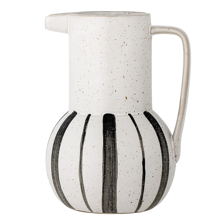 Carafa neagra/alba din ceramica 1.35 L Marita Bloomingville