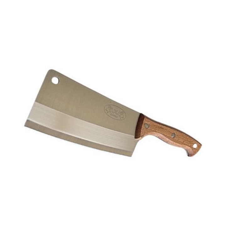 Satar oase/carne, otel inoxidabil, maner lemn, lama medie, 31 cm