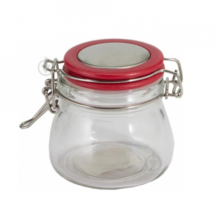 Borcan cu capac transparent din sticla 8x8 cm Spice Zeller