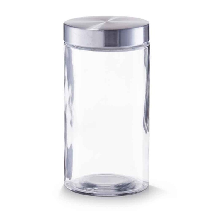 Borcan cu capac transparent/argintiu din sticla 1, 6 L Stora Zeller