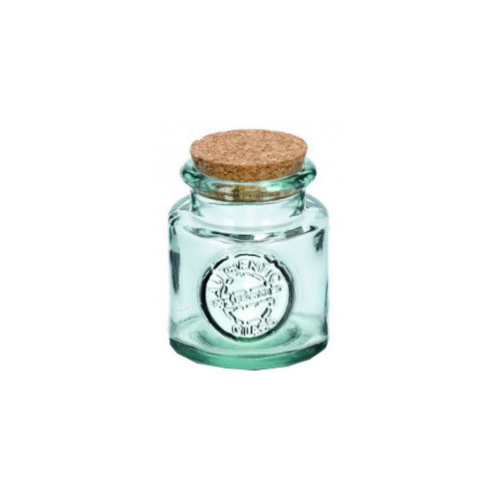 Borcan cu capac maro/transparent din sticla 250 ml Pella Zeller