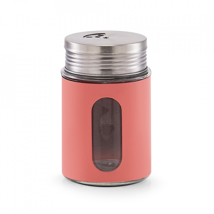 Recipient pentru condimente rosu corai din metal 7x12 cm Eucalyptus Zeller