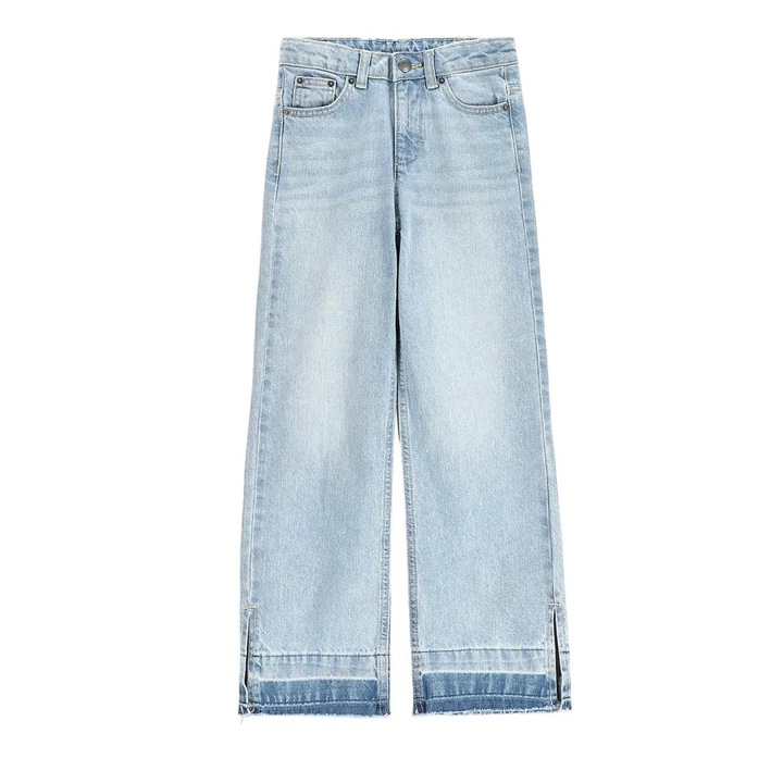 Lány farmernadrág, Coccodrillo, pamut, zsebekkel, kék, 110 CM