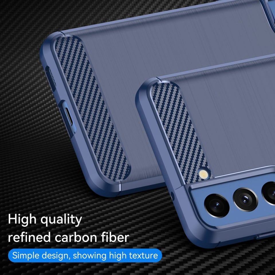Husă pentru Samsung Galaxy S20 FE, SKYDDAR INNOVATION, silicon carbon, set cu sticker, albastru