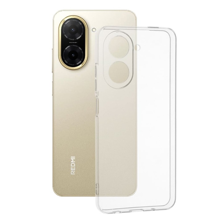 Husa pentru Xiaomi Redmi A5 4G (Standard), SKYDDAR INNOVATION, ClearGuard, din silicon transparent, set cu sticker, Transparenta