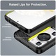 Husa pentru Huawei P60 / P60 Pro, SKYDDAR INNOVATION, Carbon Silicone, din Silicon Slim, cu textura Fibra Carbon, set cu sticker, Negru