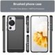 Husa pentru Huawei P60 / P60 Pro, SKYDDAR INNOVATION, Carbon Silicone, din Silicon Slim, cu textura Fibra Carbon, set cu sticker, Negru