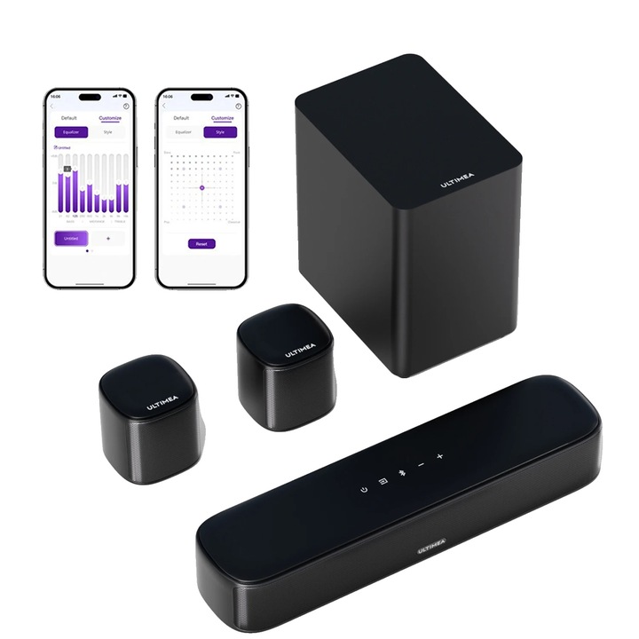 Soundbar, Aura A30, subwoofer, 5.1 surround sound, 10x20m, Bluetooth