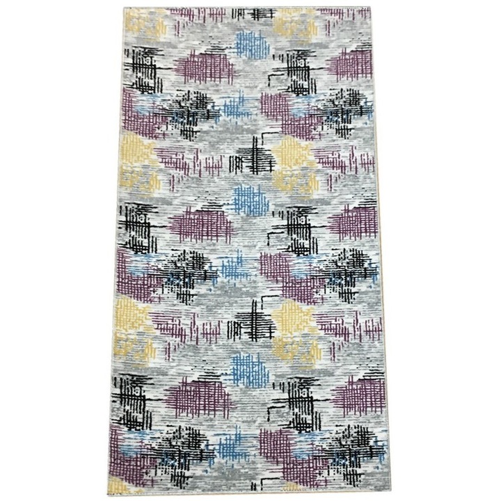 Traversa Antiderapanta cu Linii, Multicolor, Poliester, 120 x 150 cm