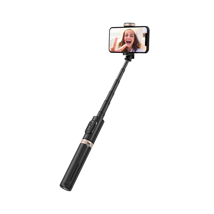 Selfie Stick XO SS14 cu Trepied Integrat si Telecomanda Bluetooth – Telescopic pana la 72 cm