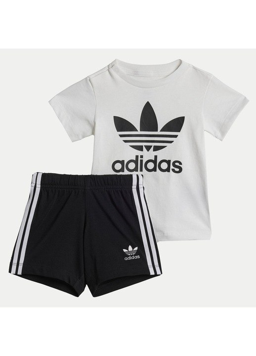 Set de tricou si pantaloni scurti cu imprimeu logo, 2 piese