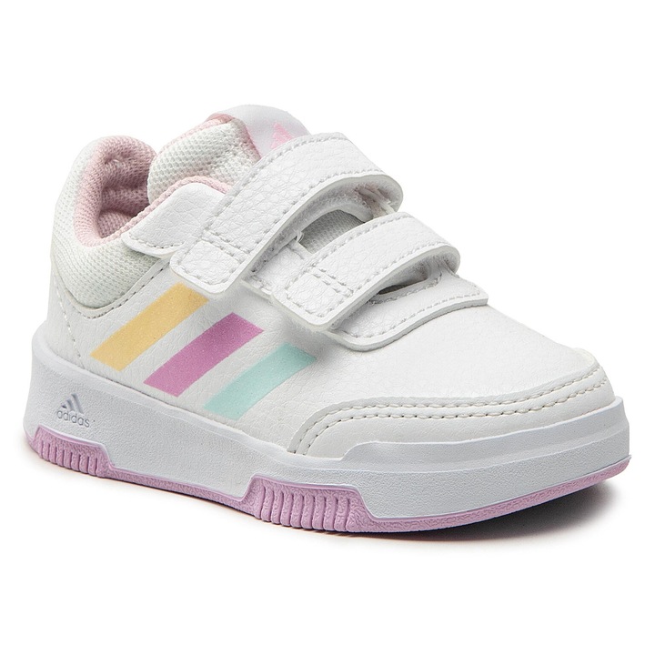 Tenisi cu velcro din piele-ecologica, Alb