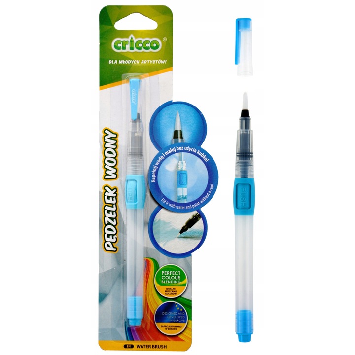 Cricco, pensula rotunda, 8 ml, cu rezervor, pentru acuarele si pasteluri