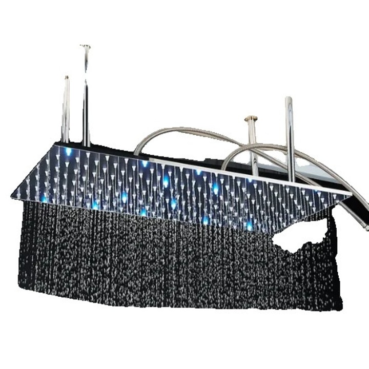 Coloana de dus, functie de ploaie, forma patrata, cromat, 40x80cm