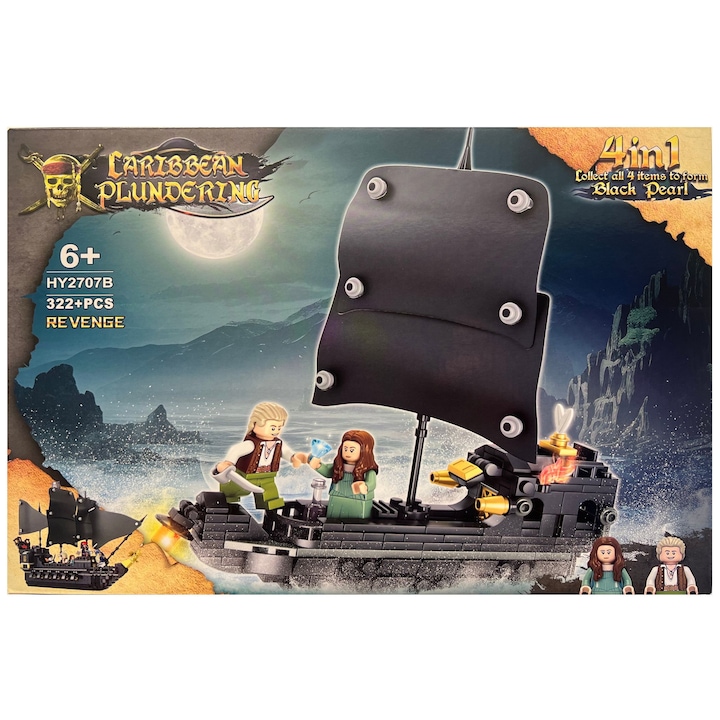 Építőkészlet A Karib-tenger kalózai 1/4, Bosszú, 322 darab