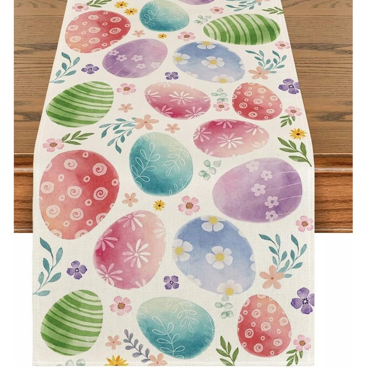 Napron de masa, 180x40cm, model Paste, reutilizabil, multicolor