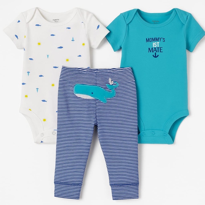 Comple Carter's bumbac 3 piese baiat, Multicolor