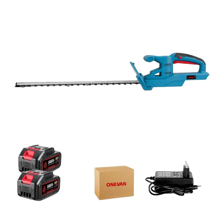 Trimmer electric pentru gard viu, 20 inch, 2 baterii, design fara fir, performanta ridicata
