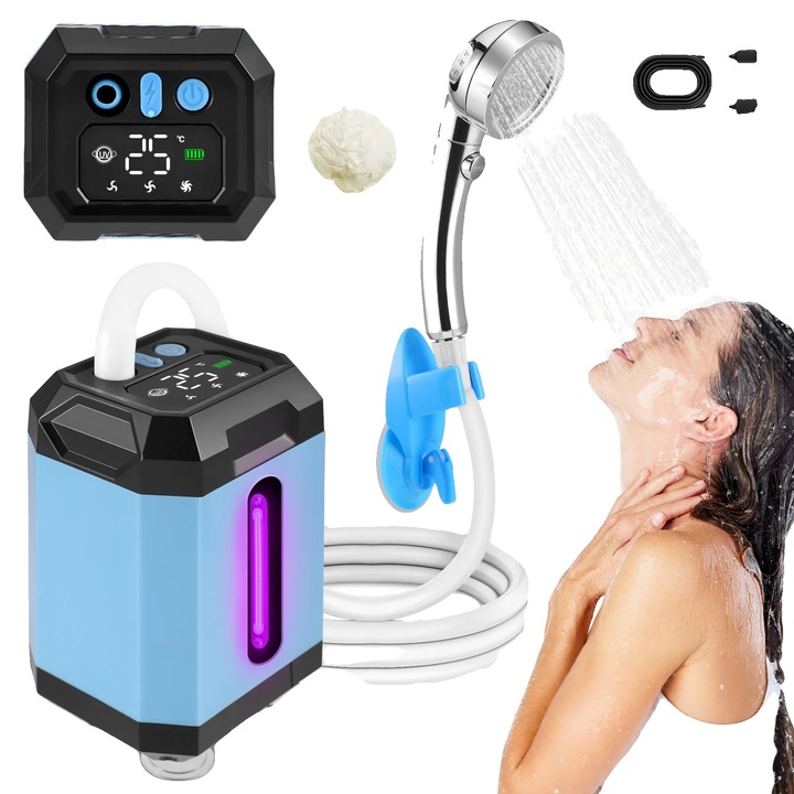 Dus portabil pentru exterior, sterilizare UV, 6000mAh, 220V EU, 1kg
