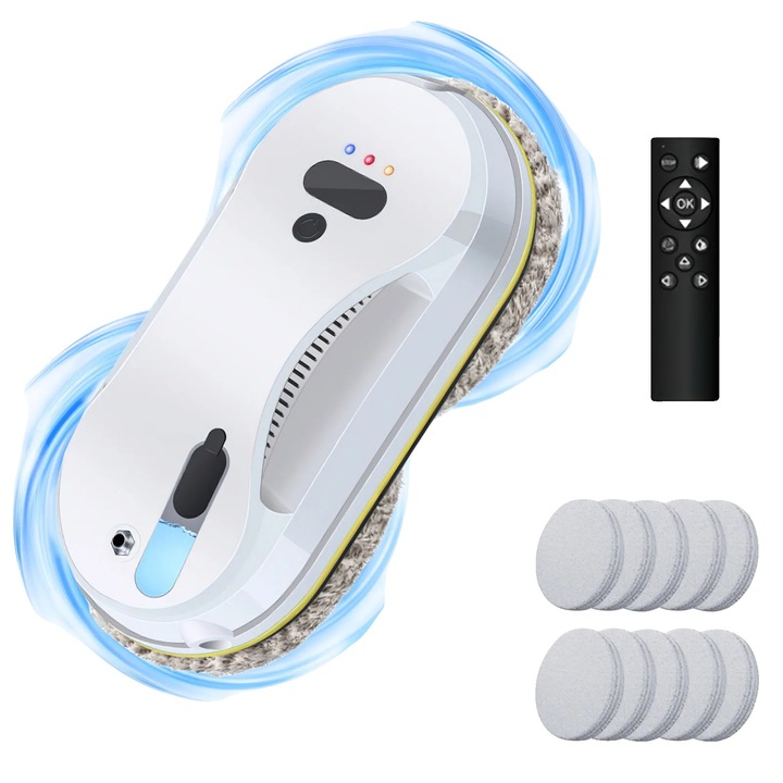 Робот за почистване на хардуер, автоматичен, дистанционно управление, аксесоари включени, 293x230x100 мм