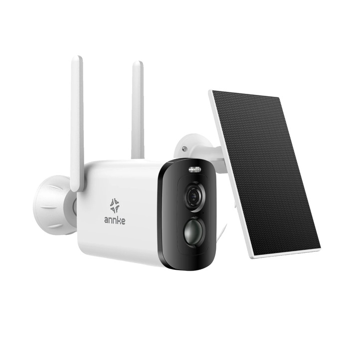 Vezeték nélküli megfigyelő kamera, 4MP, 5200mAh újratölthető akkumulátor, WiFi csatlakozás, IP66 vízállóság