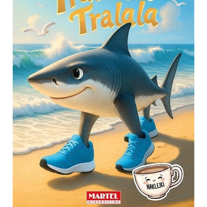 Cartea de colorat Tralalero Tralala, Martel, cu 16 pagini ilustrate si autocolante, 2023