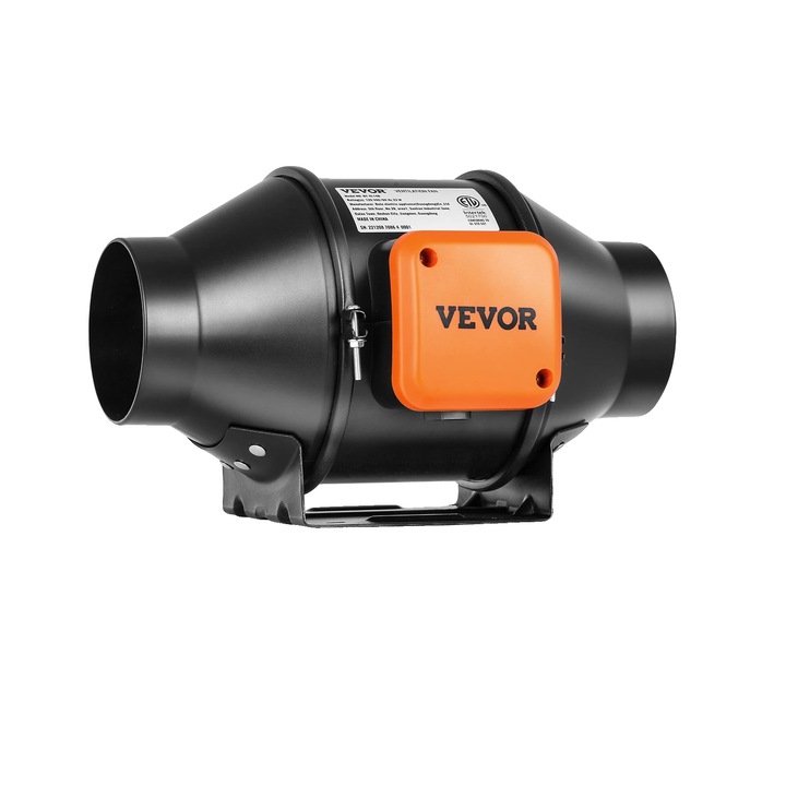 Ventilator de conducta in linie 4 inch, operare silentioasa, control inteligent, eficienta energetica