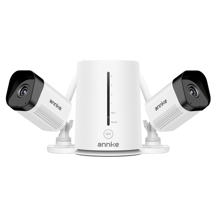 Térfigyelő kamerarendszer, 5MP, éjjellátó képesség, 2 darabos készlet, 95x95x130mm