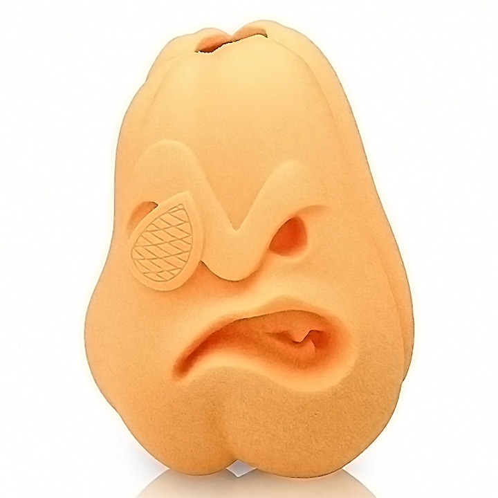 Minge Puzzle Interactiva pentru Caini - Jucaie de Foraj din Silicon, Incapator Slow Feeder, Forma de Dovleac Enervat (Galben)