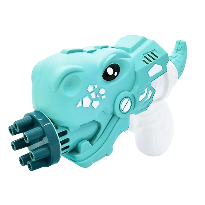 Електрически пистолет за сапунени балончета, зелен/бял