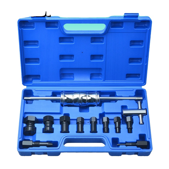 Инструмент за изваждане на вътрешни лагери, комплект от 12 части, 8 размера цанги, въглеродна стомана