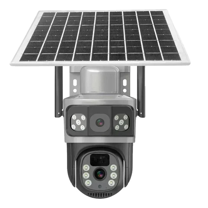 Външна камера за наблюдение, 4K, соларна, WiFi, 256GB, хуманоидно разпознаване, водоустойчива IP66