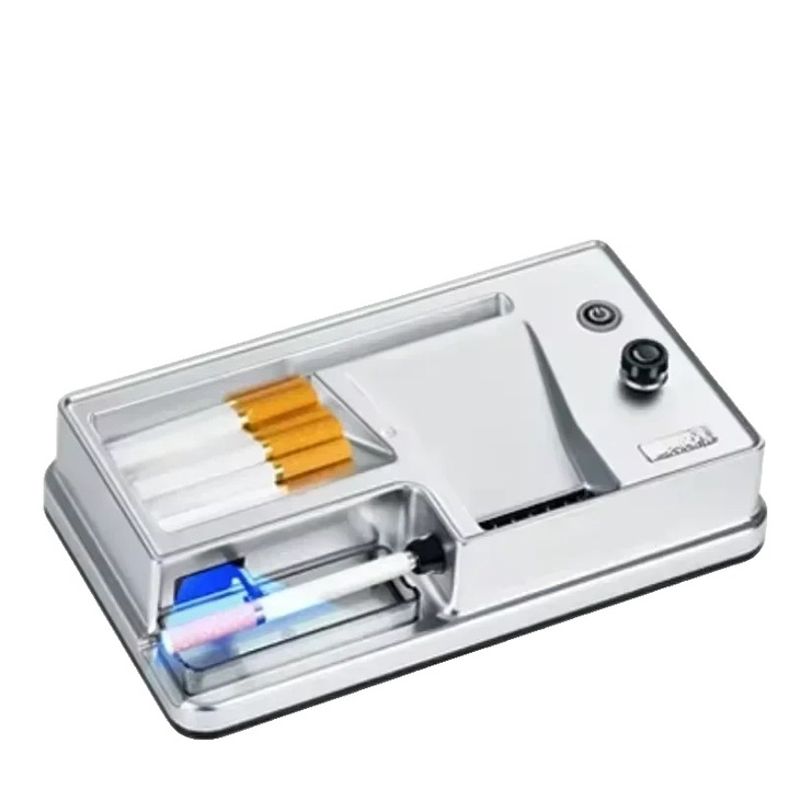 Masina electrica de umplut tigari, alb, design compact, functionare automata, pentru tuburi de 6.5mm si 8mm