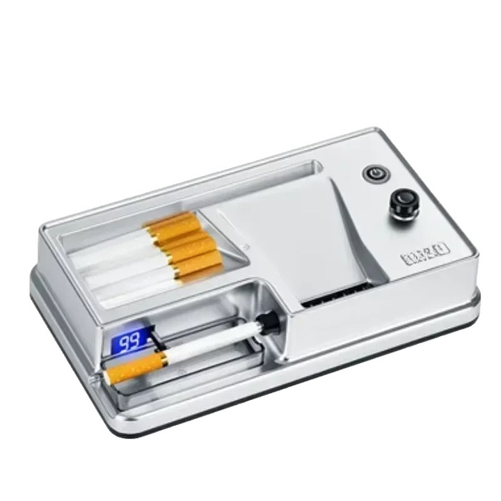 Masina electrica de umplut tigari, functionare automata, alb, dimensiuni compacte