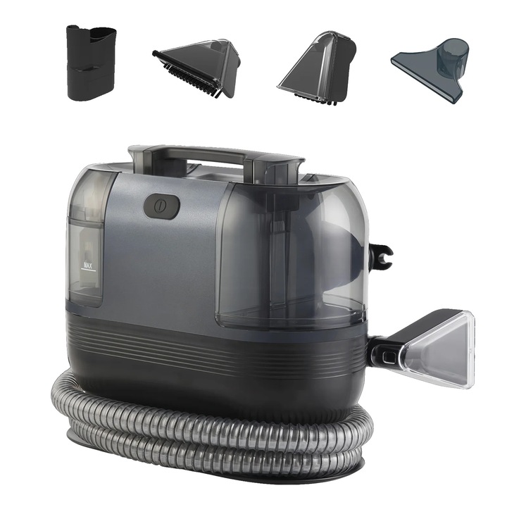 Aspirator portabil pentru covoare, putere de aspiratie mare, 1500W, 15KPA, 1250ml, 5m