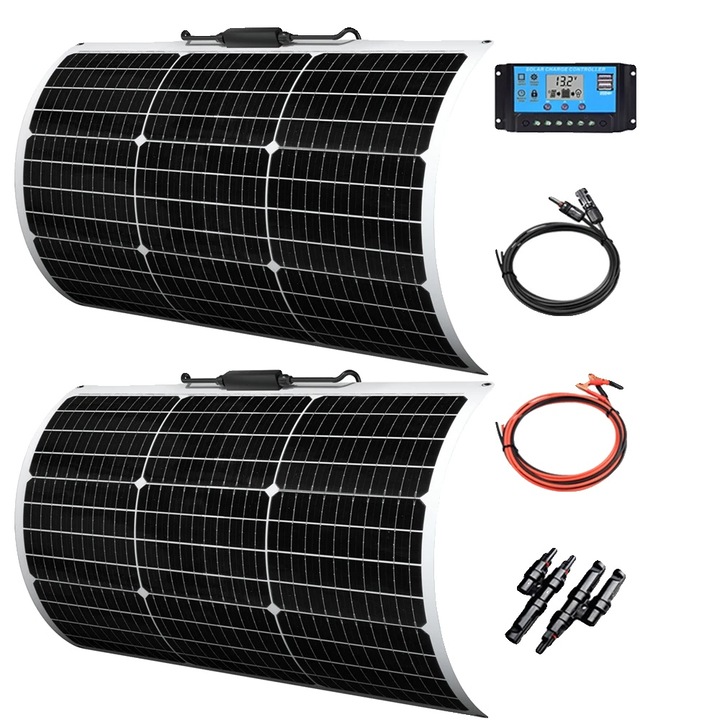Kit panou solar 100W, eficienta ridicata, constructie durabila, 580x520x2.5mm, multicolor