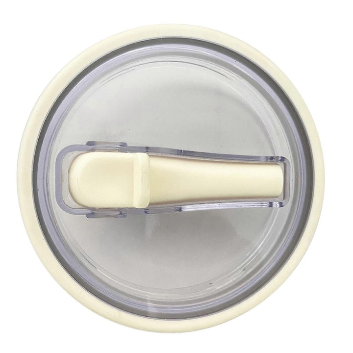 Capac de rezerva pentru termosuri, 10x10x2.6cm, rezistent la scurgeri, design cu pai rabatabil, potrivit pentru Stanley/Quencher