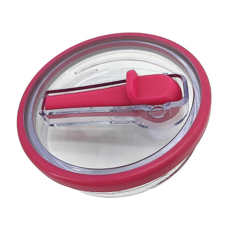 Capac de rezerva pentru termosuri, 10x10x2.6cm, rezistent la scurgeri, compatibil cu Stanley Quencher, rosu
