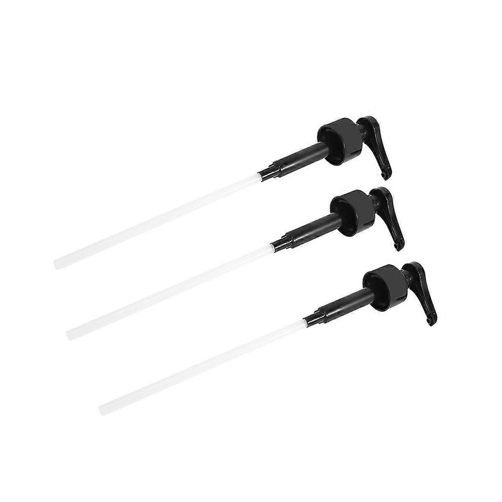 3 db-os szirup adagoló pumpás készlet, 10 ml, fekete, ABS